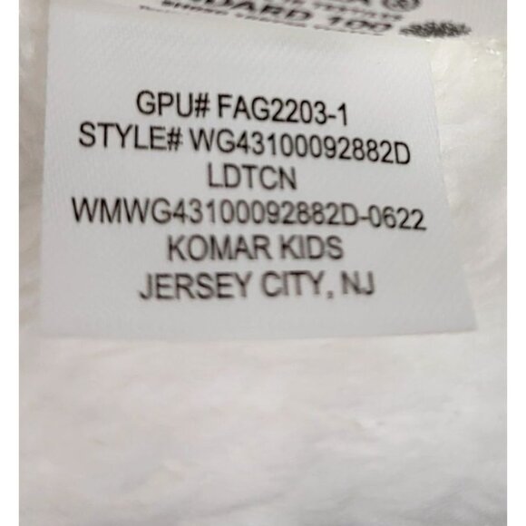 Wonder Nation Girls Hooded Sleep Robe Small 6-6X Cream Yarn Oeko-Tex Certified - Picture 8 of 12